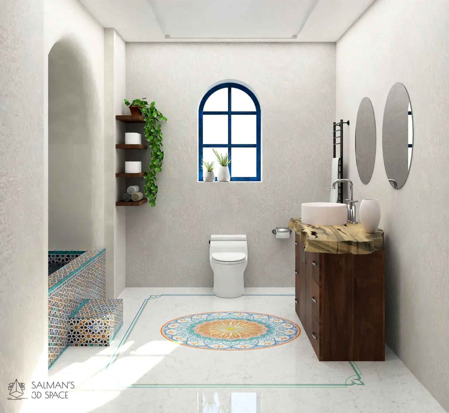 Mediterranean bathroom_ front view